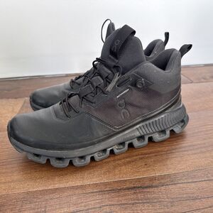 On Cloud HI Waterproof Womens Shoes 9 Black Lace Up Athletic Work 28.99672